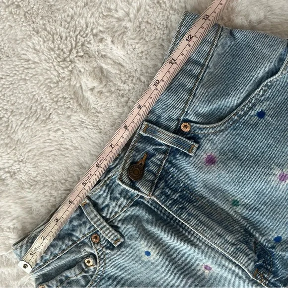 VINTAGE Levi’s 512 Slim Mom Shorts 90s Custom Floral, hand painted - Picture 7 of 10